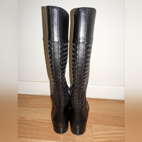 BOTTEGA VENETA PIXELMOD LEATHER WEAVE RIDING BOOTS - Picture 3 of 16